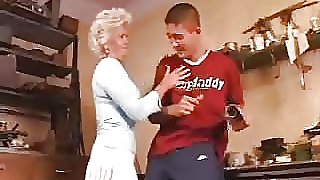 Nice Blonde Granny Anal Fucking